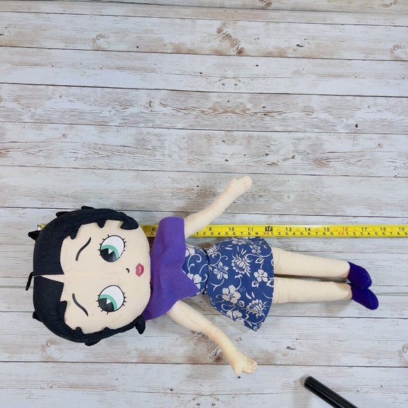 Kellytoy Vintage 2005 Betty Boop 16" Plush‎ Stuffed Toy Doll Blue Floral Dress - Picture 4 of 8